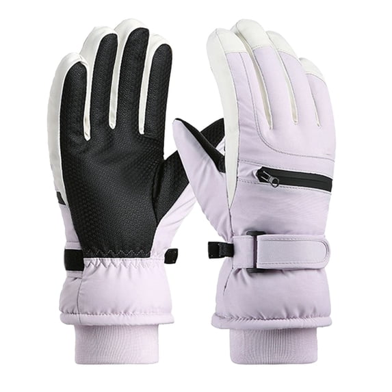 COMVALUE Women's Winter Gloves - Waterproof with Touchscreen Thermal Insulated for Cold Weather Ski Snow Activities (Purple, One Size)