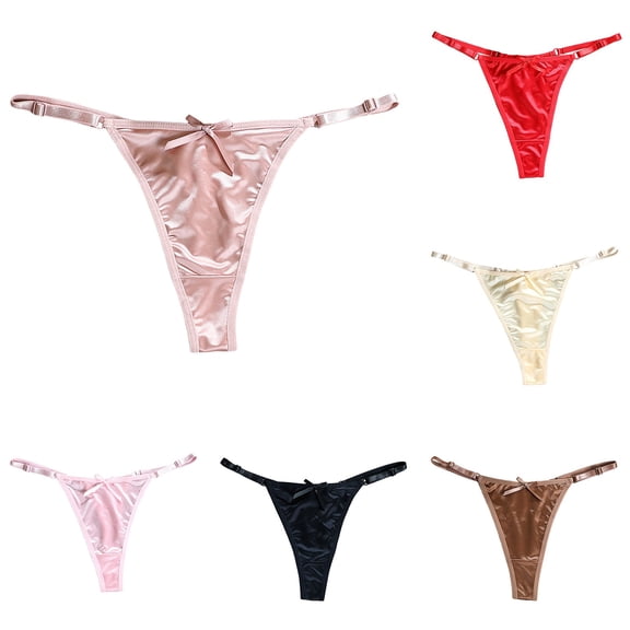 COMVALUE Womens Hollow-Out Breathable Low-Rise Sexy Lace Thongs Comfortable T-Back Panties (Coffee, M)