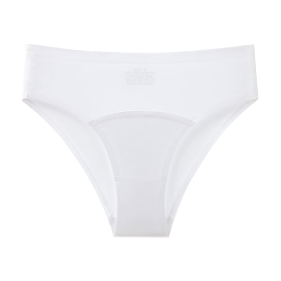 COMVALUE Womens Softstretch Seamless High Waist Full Brief (White, S)