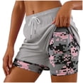 thumbnail image 1 of COMVALUE Womens Swim Trunks with Compression Liner Quick Dry 7 Inch Bathing Suit Beach Short with Zipper Pockets (Light Gray, M), 1 of 9