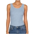 thumbnail image 1 of COMVALUE Womens Tank Tops 2026 Scoop Neck Ribbed Sleeveless Top Casual Basic Slim Fitted Knit Cami Tee Shirts (Light Blue, XL), 1 of 7