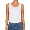 thumbnail image 1 of COMVALUE Womens Tank Tops 2026 Scoop Neck Ribbed Sleeveless Top Casual Basic Slim Fitted Knit Cami Tee Shirts (White, M), 1 of 7