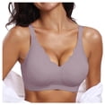 thumbnail image 1 of COMVALUE Womens Wireless Bras Push Up Support Full Coverage Bralettes No Underwire Bra Comfortable Everyday Seamless Tshirt Bras (Coffee, M), 1 of 8