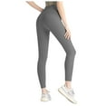 thumbnail image 1 of COMVALUE Workout Leggings for Women - High Waisted Yoga Pants Tummy Control Compression for Running (Z02-Dark Gray, L), 1 of 4