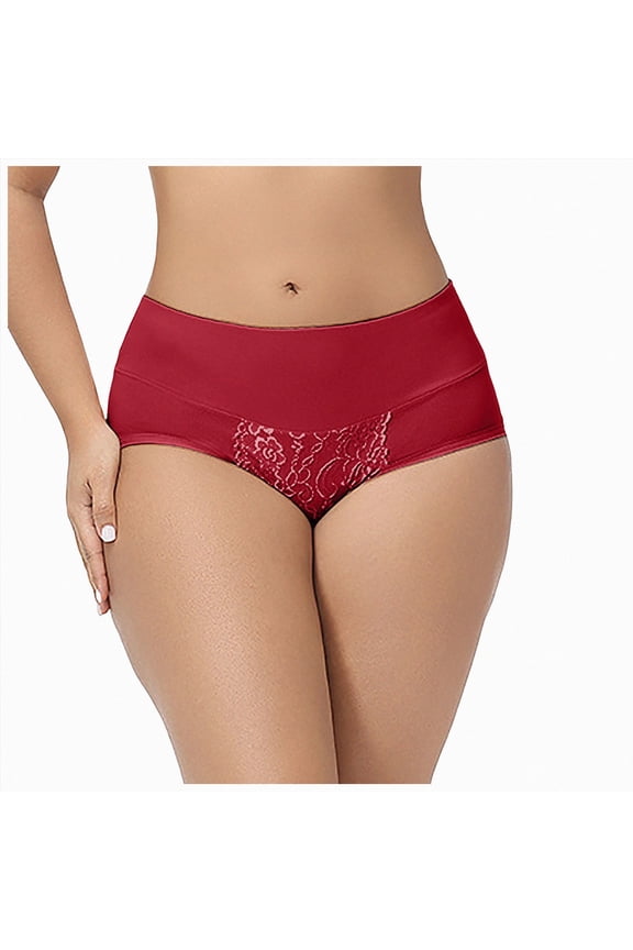 womens Shapewear Underwear, Tummy Control Shapewear Women, Panties Lace Options, Fajas (Wine, 5XL)