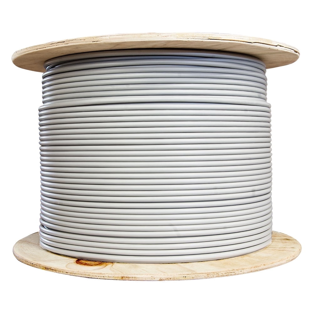 COMZON 1000ft Shielded Cat6a F/UTP Ethernet Cable 26AWG Stranded Copper, 500Mhz Network Speed 10Gigabit Patch Cable, Gray