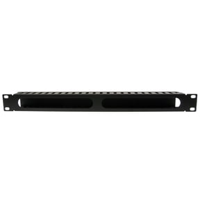 COMZON 19 Inch Rackmount Cable Management, 24 Slot, 1U, Metal, Black - Horizontal Server Rack Wire Management System