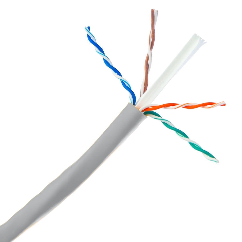 COMZON 500ft Bulk Cat6 Ethernet Cable, Gray Solid UTP, High-Speed Gigabit, Easy Pull Box