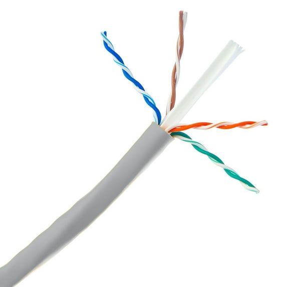 COMZON 500ft Bulk Cat6 Ethernet Cable, Gray Solid UTP, High-Speed Gigabit, Easy Pull Box