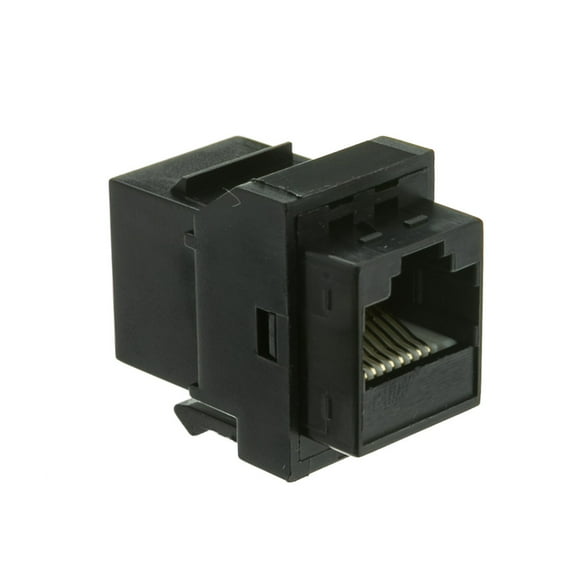 COMZON Cat6 Keystone Inline Coupler - RJ45 Female to Female Connector, Pure Copper Conductors, Black