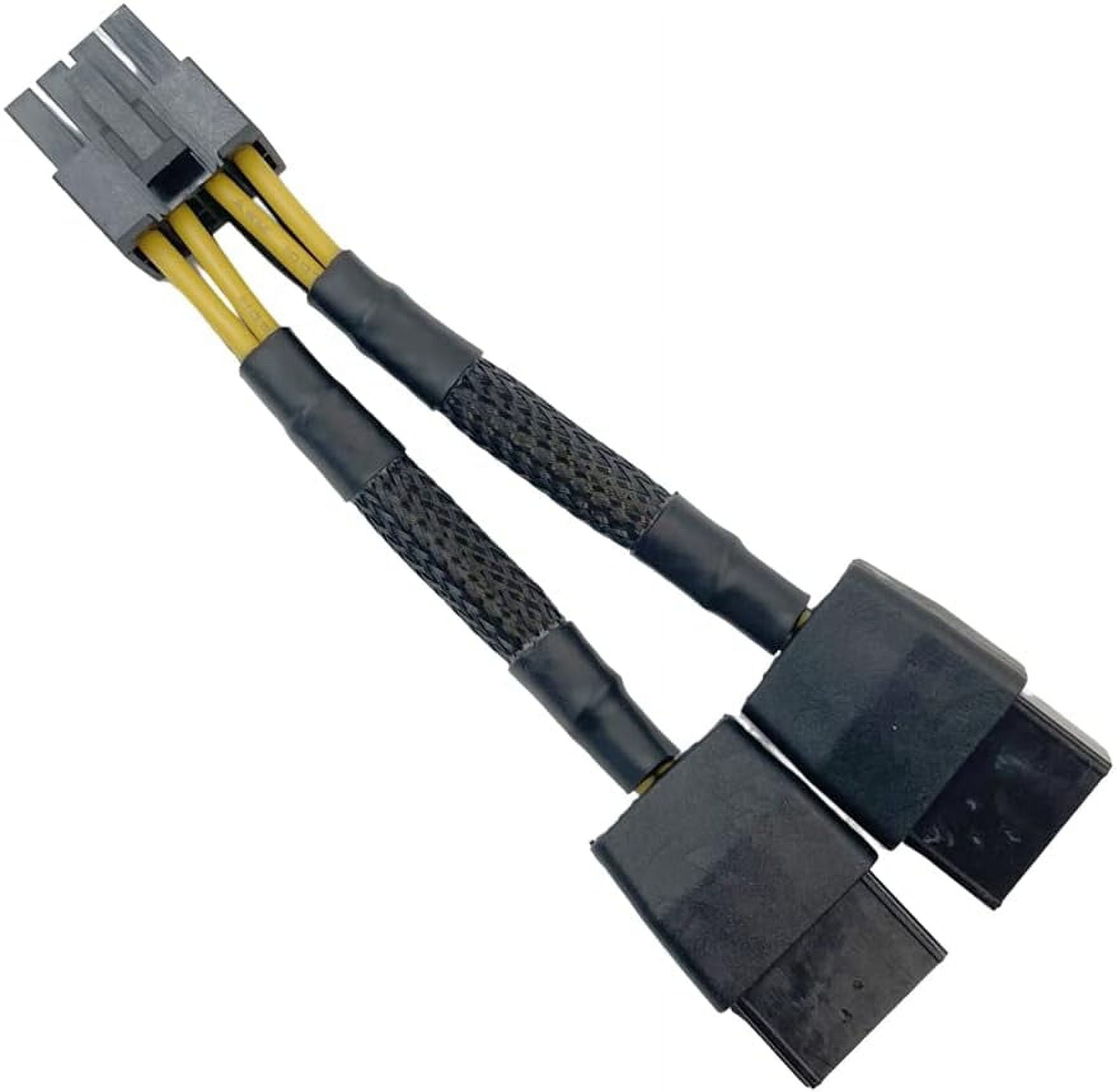 Comeap Nvidia Graphics Power Sleeved Cable Cpu 8 Pin Male To Dual Pcie 8 Pin Female Adapter For 3246