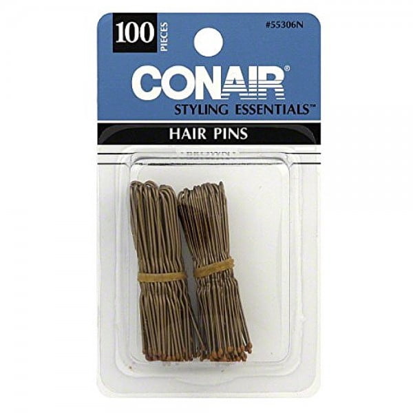 Conair Brown Pin & Hold 100 Pack - Walmart.com