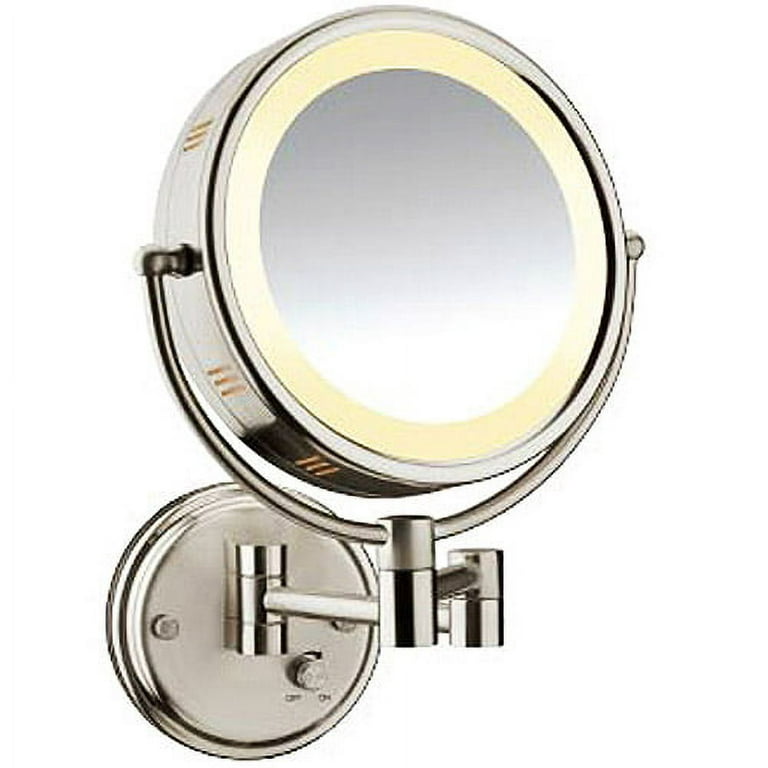 Conair Espejo de aumento iluminado LED con reflejos de montaje en mesa  (BE21GD)