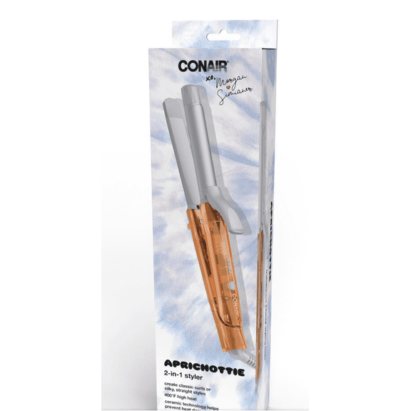 CONAIR XO MORGAN SIMIANER APRICHOTTIE 2-IN-1 HAIR STYLER CURLS OR STRAIGHT