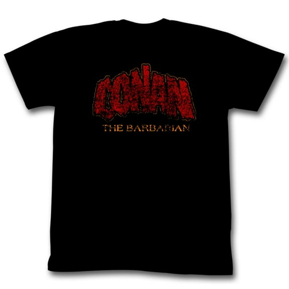 Conan The Barbarian Distressed Logo Black Adult T-Shirt