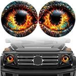 CONAVAS 2 PCS Car Beast Eyes Decals, 3D Stereo Beast Eyes Stickers ...