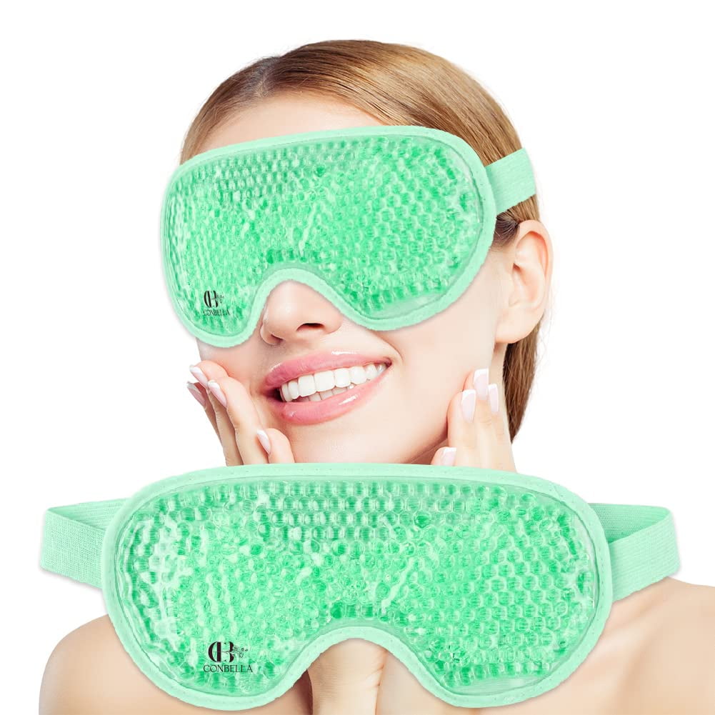 CONBELLA Cooling Eye Mask Gel Eye Mask Reusable Cold Eye Mask for Puffy ...