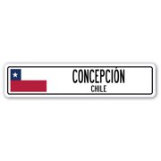 CONCEPCION CHILE Street Sign Chilean flag city country road wall gift