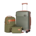 thumbnail image 1 of CONCEPTEN 3-Piece Carry on Luggage Set, 20 Inch Airline Approved Hardshell Suitcase with Spinner Wheels, Lightweight ABS Travel Luggage with TSA Lock, Backpack & Toiletry Bag,OliveDrab, 1 of 11
