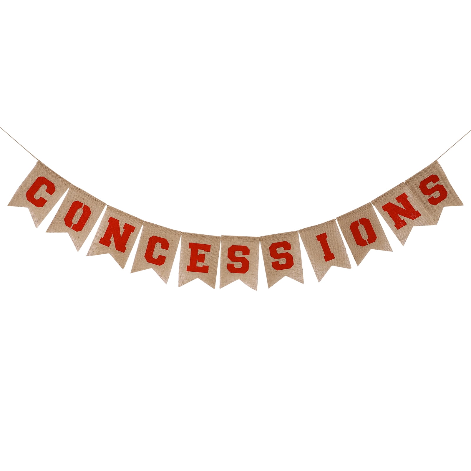 Holographic Concessions Banner String Flags - Pre-Strung Iridescent White Sports Party Decor