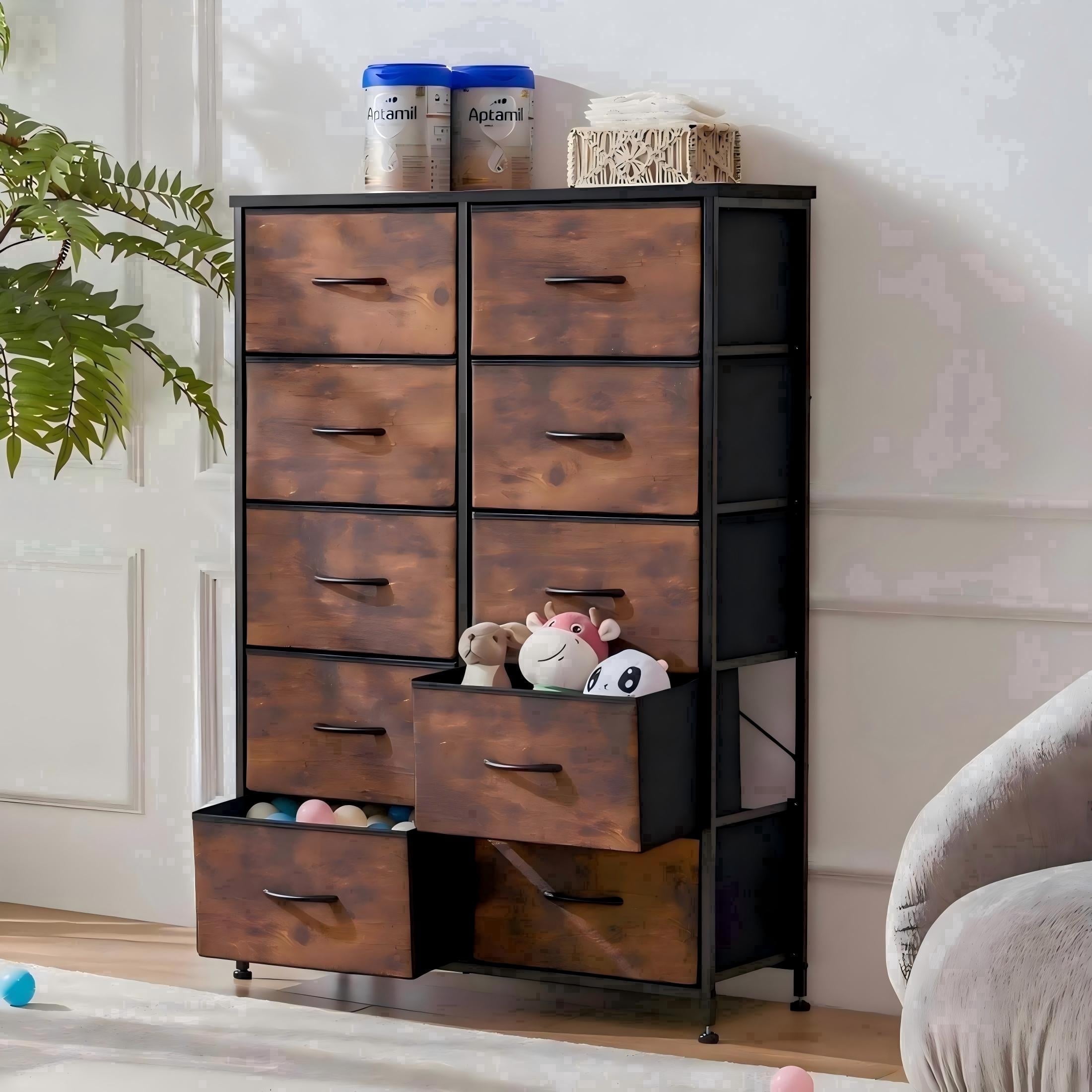 walmart black dresser set Crown Mark Amalia Black Dresser & Mirror