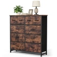 thumbnail image 1 of CONCETTA 10-Drawer Fabric Dresser, Large Storage Tower for Bedroom, Closet, Living Room, Rustic Brown, 1 of 8