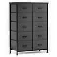 thumbnail image 1 of CONCETTA 10-Drawer Fabric Storage Cabinet for Adults, Organizer Furniture for Living Room, Office, Kitchen, Hallway，Gray, 1 of 8