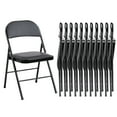 thumbnail image 1 of CONCETTA 12 Pack Folding Chair, Indoor Outdoor Portable Stackable Commercial Leather Padded Seat for Home, Office, Party, Black, 1 of 6