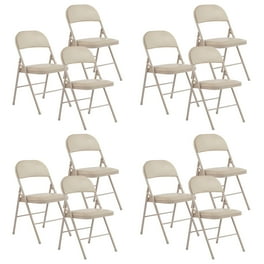 MCQ 10 Folding Chairs, Sturdy Metal Frame, Waterproof Pu Leather