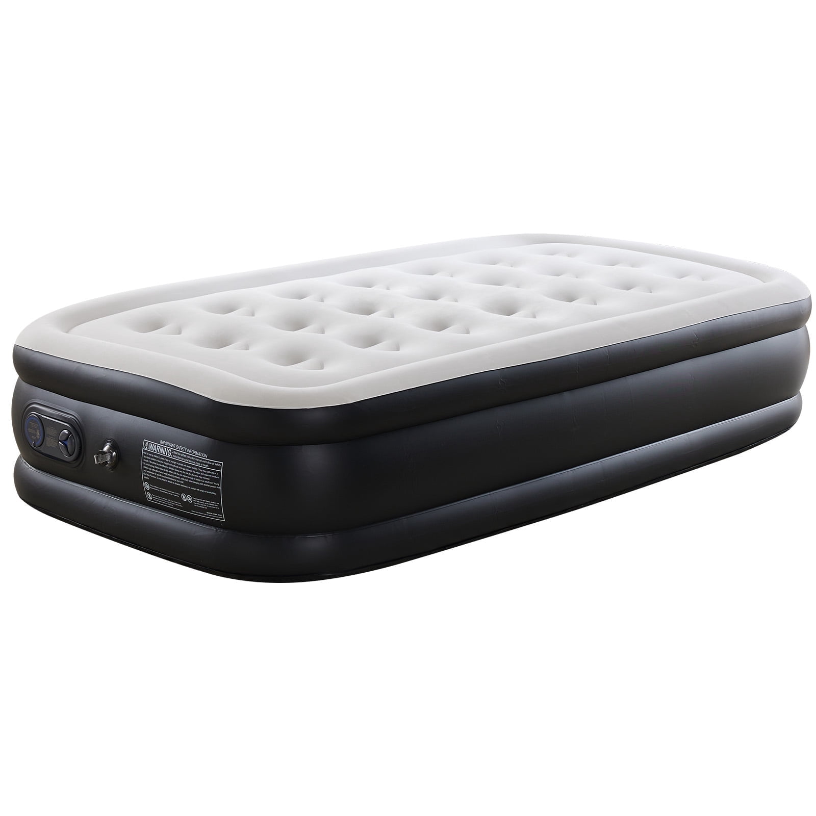 CONCETTA 18"H Twin Air Mattress, Low Noise Blow Up Guest Mattress with Built in Pump, 600LBS Weight Capacity for Camping, Home