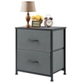 thumbnail image 1 of CONCETTA 2 Fabric Dresser, 20 Inch Adjustable Nightstand Feet Bedside Table with Drawers for Bedroom, Entryway, Closet, Gray, 1 of 8