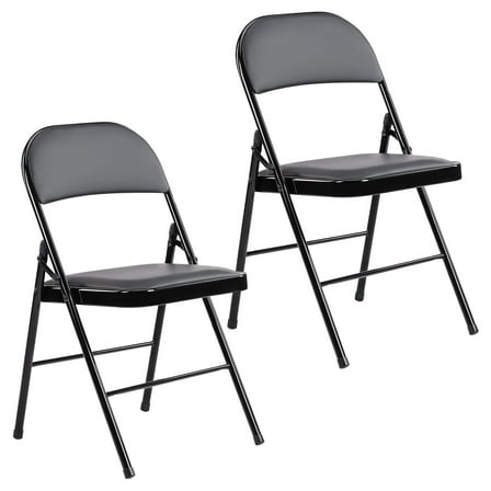 CONCETTA Modern Metal Folding Chairs, Indoor Auditorium, Waterproof (Set of 2)
