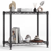 CONCETTA 2-Shelf Heavy Duty Adjustable Wire Shelving , Storage Racks for Kitchen Pantry Garage, Black, 23 inch