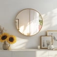 thumbnail image 1 of CONCETTA 20" Round Wall Mirror - Multi-Functional for Bathroom or Wall Hanging, Modern Gold Frame, Gift for Mother's Day, 1 of 6