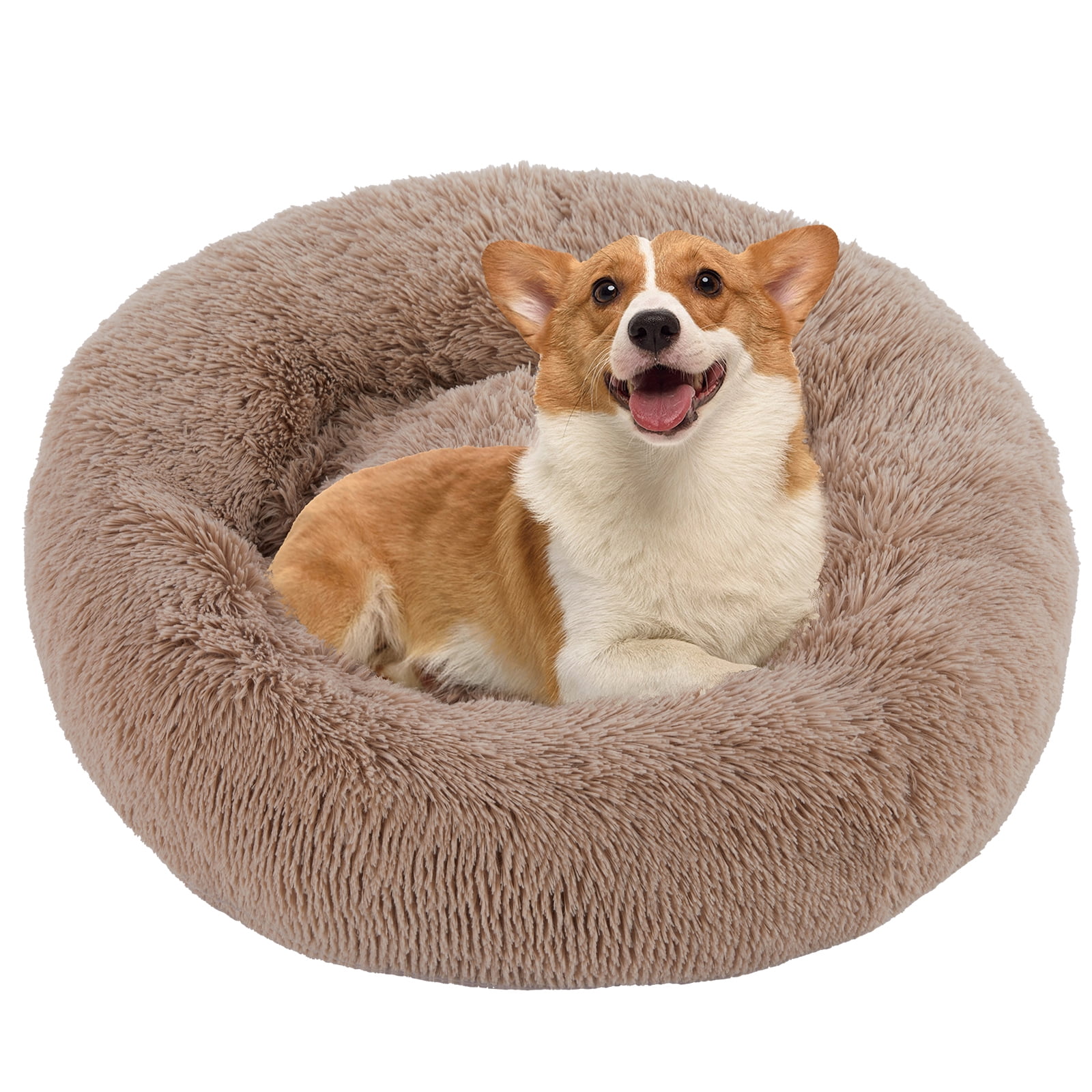 CozyPaws 20-inch Calming Donut Dog Bed – Anti-Anxiety Support