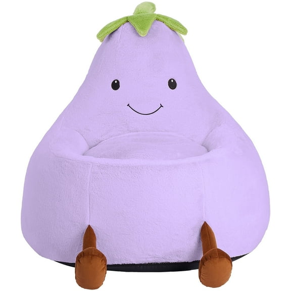 CONCETTA 24 Inch Bean Bag Chair, Lazy Chair with Premium Memory Foam Filling and Removable Cover, Non-slip bottom material, for Living Rooms and Bedrooms, Purple