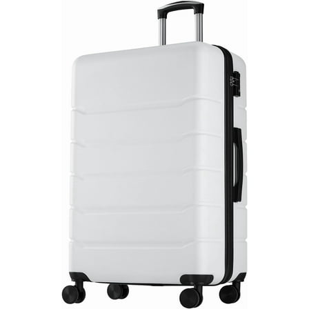 CONCETTA 24 inch Luggage, Lightweight Expandable Rolling Suitcase, Hard Shell ABS & TSA Lock Double Spinner Wheels Suit Case, White