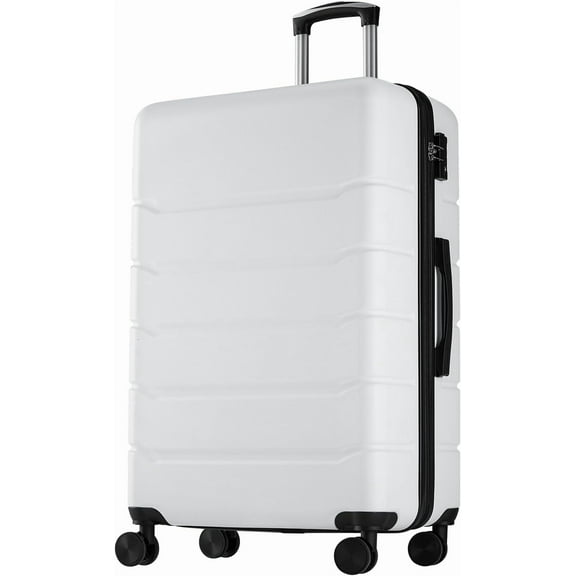 CONCETTA 24 inch Luggage, Lightweight Expandable Rolling Suitcase, Hard Shell ABS & TSA Lock Double Spinner Wheels Suit Case, White