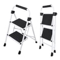 thumbnail image 1 of CONCETTA 28 Inch Iron Stepstool, 2 Folding Stepstool with Non-Slip Pedals and Comfortable Handrails, Sturdy Steel Ladder Portable Heavy Duty Stepstool for Kitchen, Garage and Outdoor Use, Black, 1 of 8