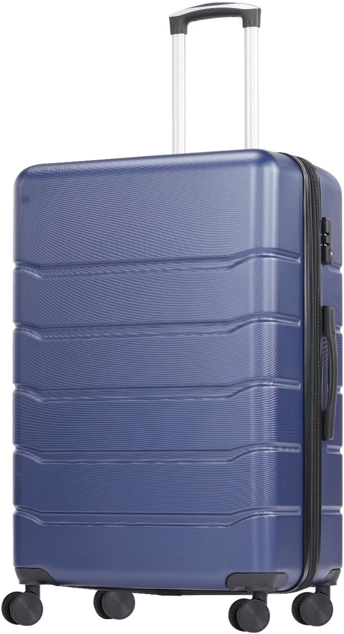 CONCETTA 28 inch Luggage, Lightweight Expandable Rolling Suitcase, Hard Shell ABS & TSA Lock Double Spinner Wheels Suit Case, Blue