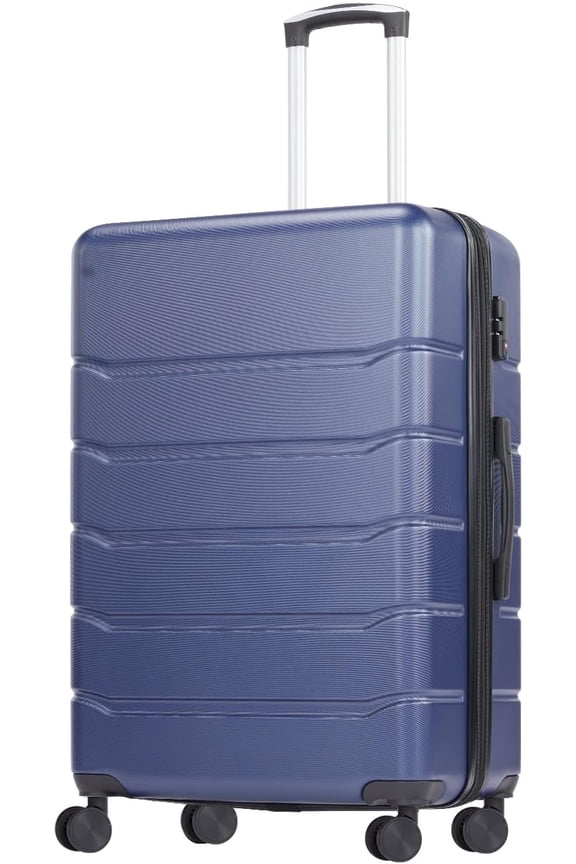 28 inch Luggage, Lightweight Expandable Rolling Suitcase, Hard Shell ABS & TSA Lock Double Spinner Wheels Suit Case, Blue