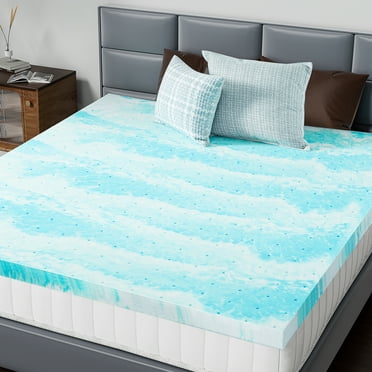 CONCETTA 3 Inch Full Size Memory Foam Mattress Topper with Cooling Gel, Pressure Relief for Back Pain, Comfort Bed Topper, CertiPUR-US Certified