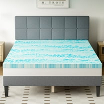 CONCETTA 3 Inch King Size Cool Gel Memory Foam Mattress Topper, CertiPUR-US Certified