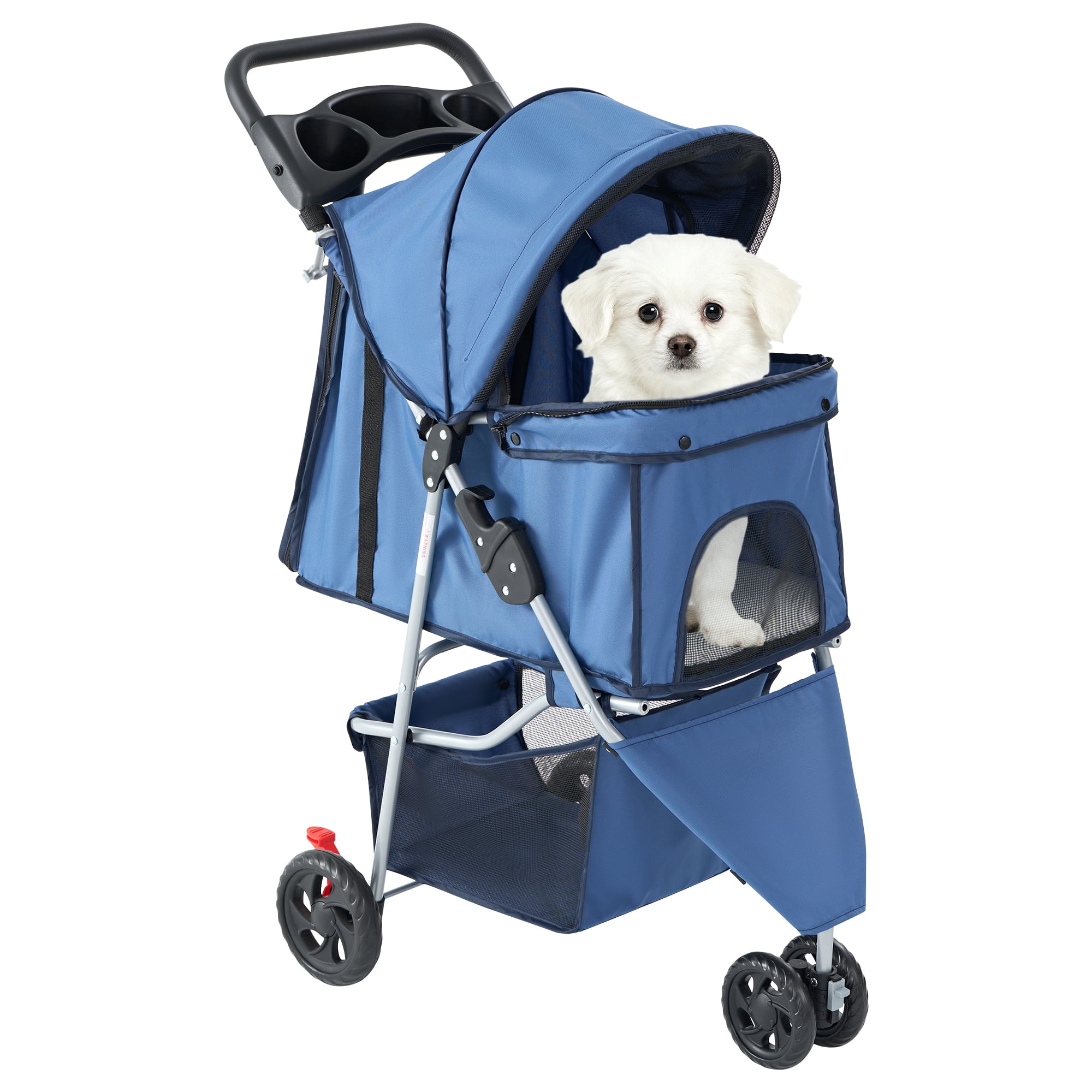 CONCETTA 3 Wheels Pet Stroller, Cats and Dog Strollers with Storage ...