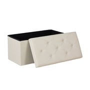 CONCETTA 30" Folding Storage Ottoman Bench, 660 lbs Weight Capacity, End‑of‑Bed Foot Rest Storage Chest for Living Room,
