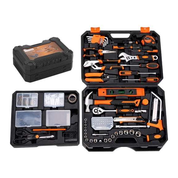 CONCETTA 330-Piece Home Tool Kit, Suitable for Home and Car Repairs with a Drawer Toolbox Storage, Black and Yellow