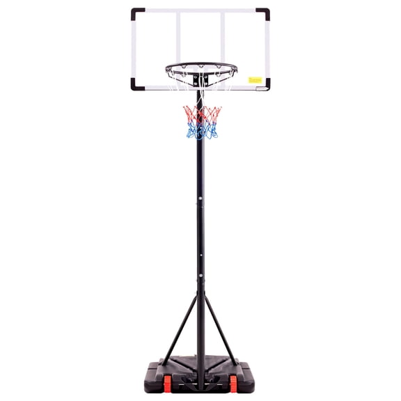 CONCETTA Basketball Hoop, Adjustable Portable Outdoor Indoor for Youth Adults Kids Driveway Backyard Sturdy Durable Goal System, White