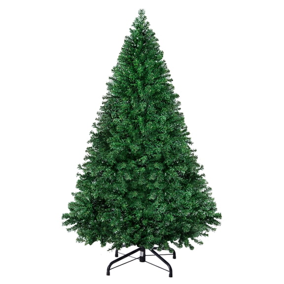 CONCETTA 4.5ft Artificial Classic Pine Christmas Tree, Flame Retardant PVC Full Branch Tips with Metal Stand , Unlit Holiday Decor Tree for Indoor Home Xmas Party Decoration