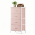 thumbnail image 1 of CONCETTA 4-Drawer Fabric Dresser Storage Chest for Bedroom, Closet, Storage Furniture for Adults, Pink, 1 of 8