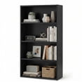 thumbnail image 1 of CONCETTA 4 Shelf Bookcase, 42 Inch Tall Floor Standing Open Bookshelf for Home Office and Living Room, Black, 1 of 9